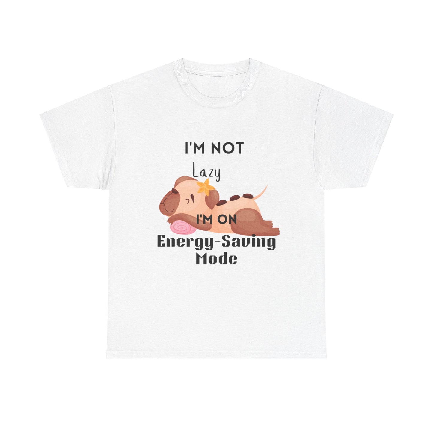 Energy Saving Unisex Heavy Cotton Tee, R & R Funny Dog Lover Shirt, Funny Dog Shirt, Dog Lover Gift, Puppy Graphic Tee