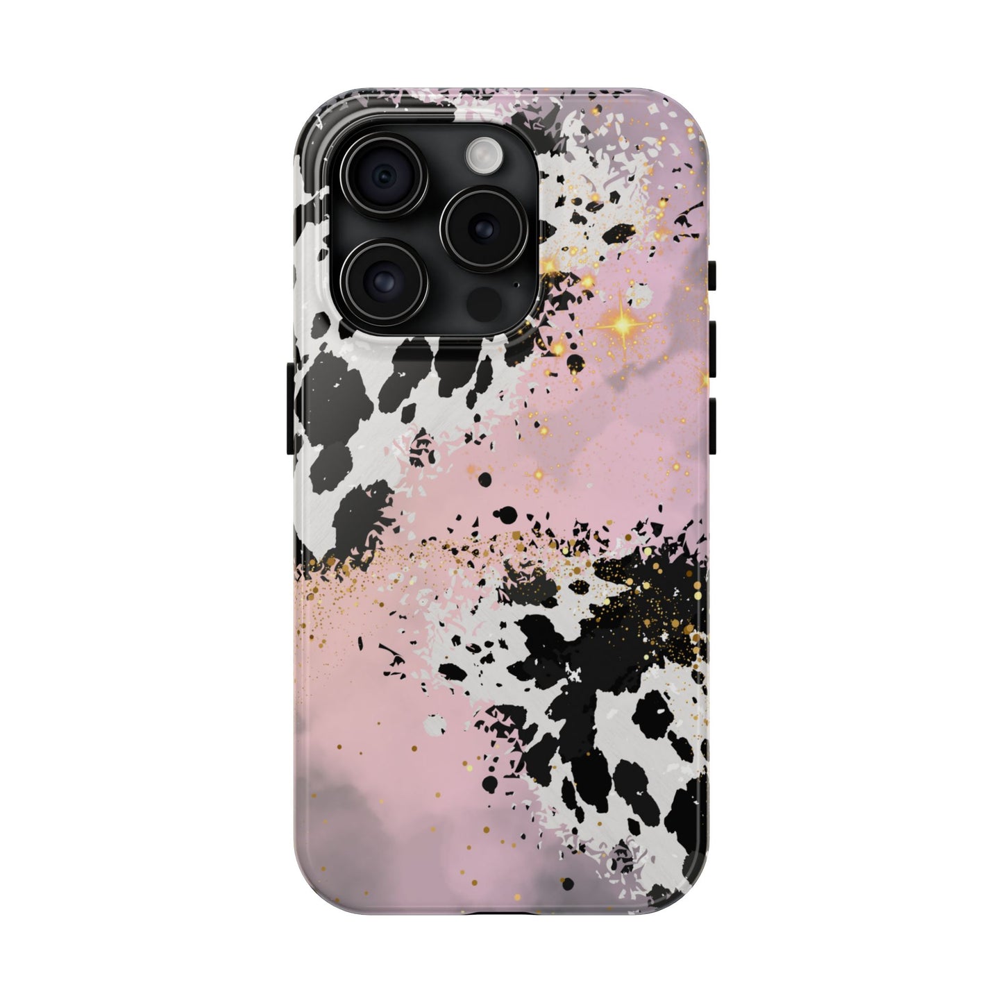 Pink Cow Print Tough Phone Case, Cute and Durable Phone Cover, Cute Phone Cover, Gift For Her, Phone Protection, Stylish Phone Accessory, Animal Print Phone Case, Cow Print Accessories