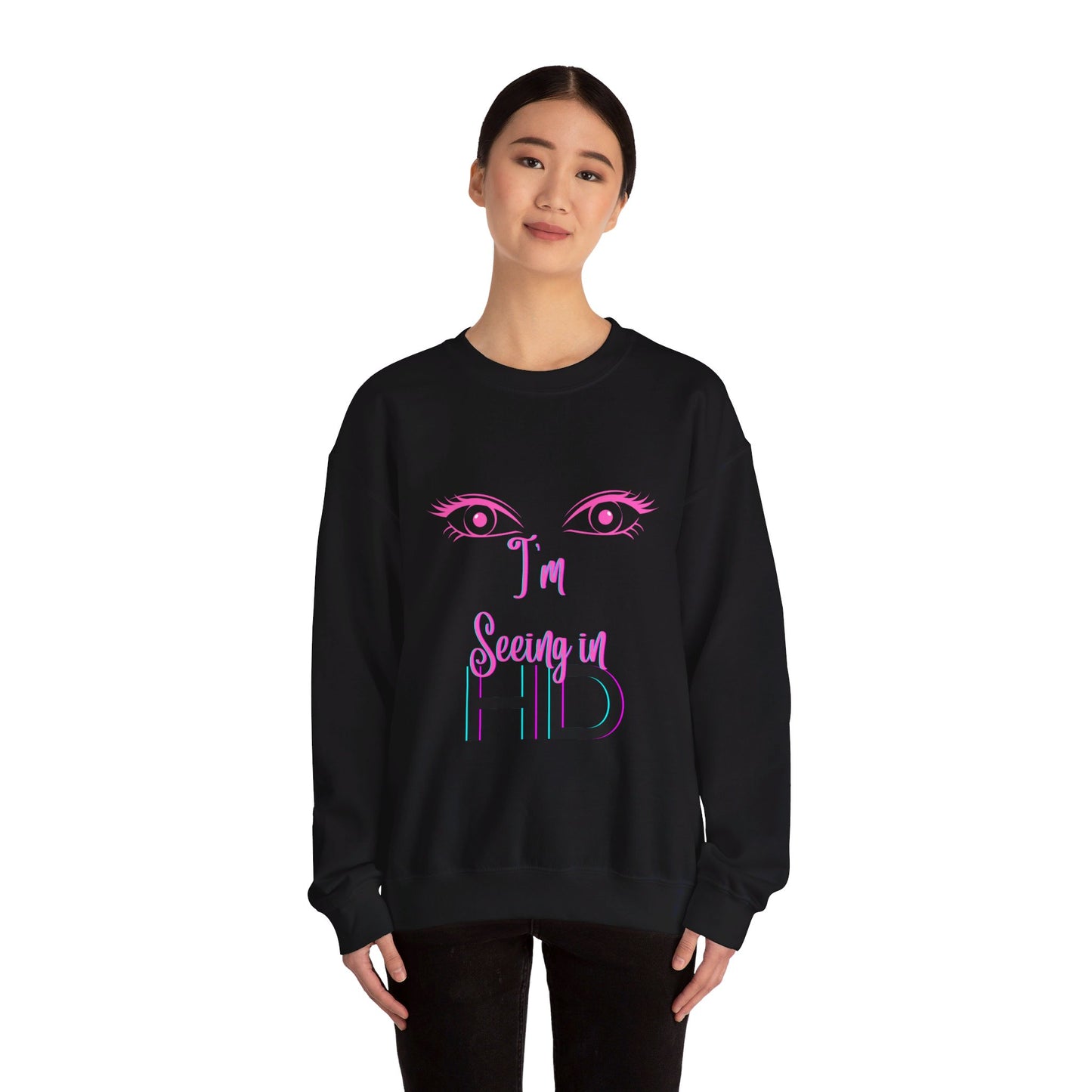 Seeing in HD Espresso Unisex Heavy Blend™ Crewneck Sweatshirt