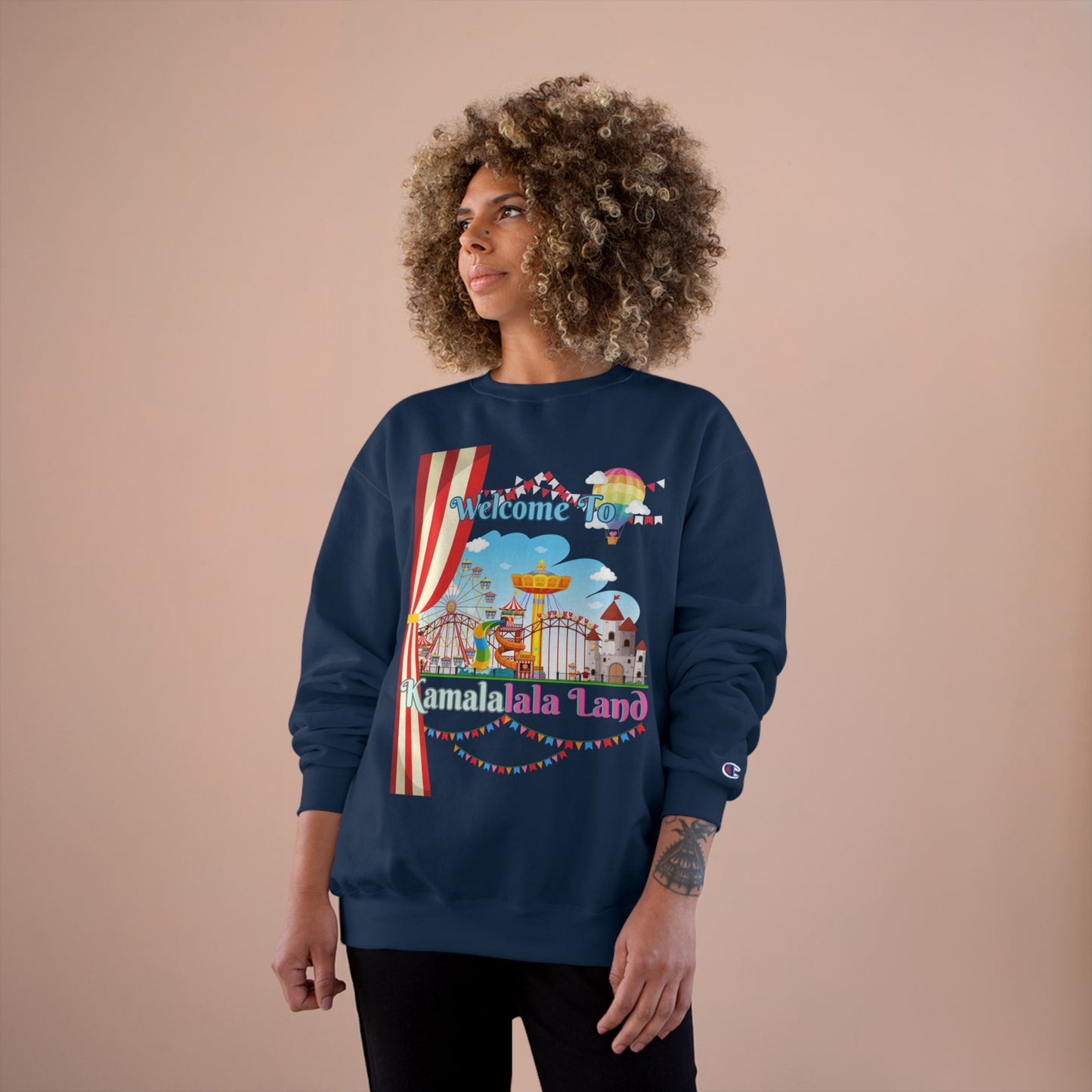 KamalaLaLa Land Champion Sweatshirt - Funny Political Election Gift for Him or Her