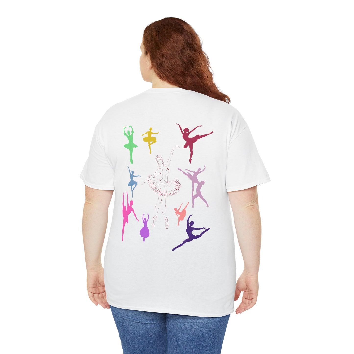 Dance First Think Later Unisex Ballet Heavy Cotton Tee, Ballet T-shirt, Dance Apparel, Ballet Lover Gift, Dance Studio Clothing