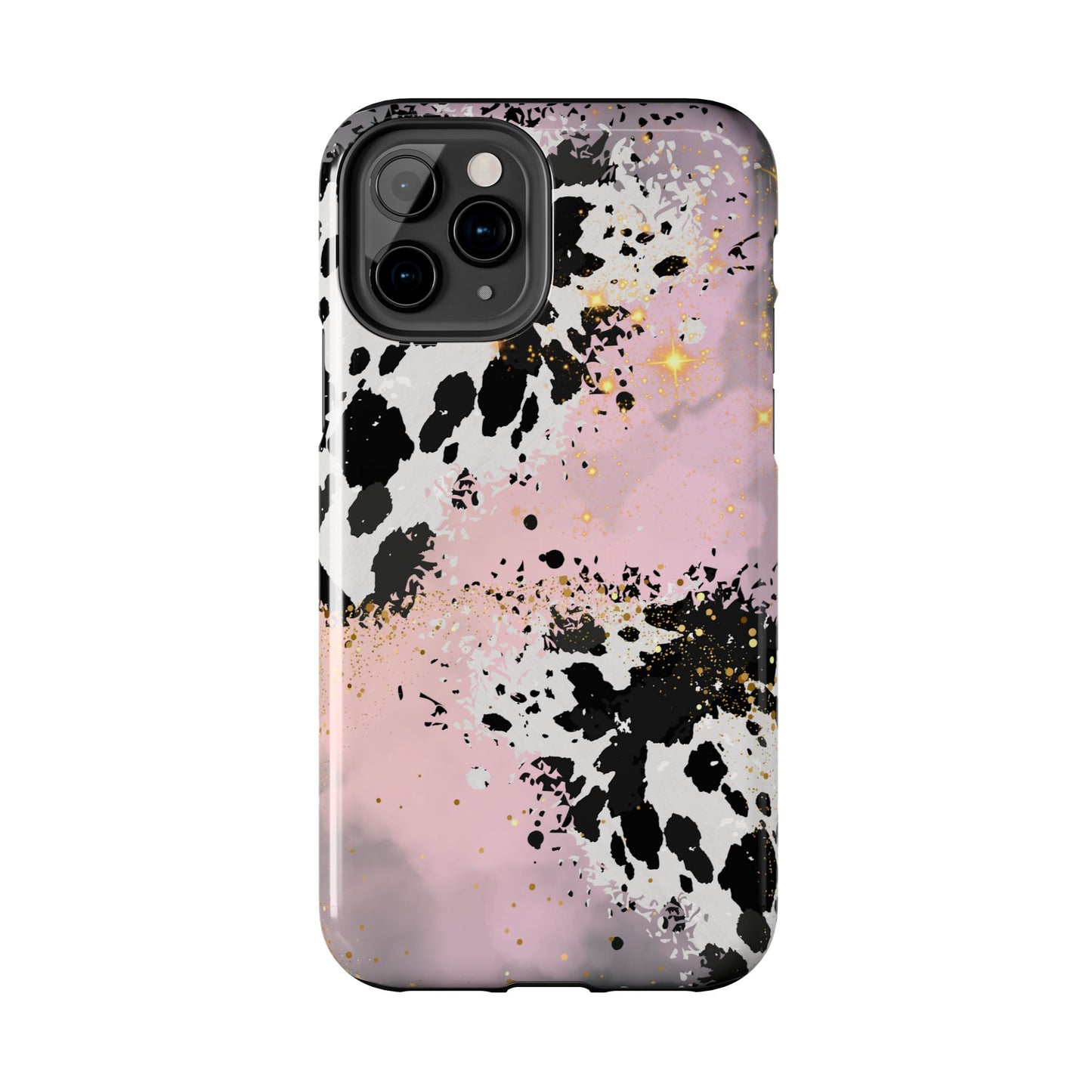 Pink Cow Print Tough Phone Case, Cute and Durable Phone Cover, Cute Phone Cover, Gift For Her, Phone Protection, Stylish Phone Accessory, Animal Print Phone Case, Cow Print Accessories
