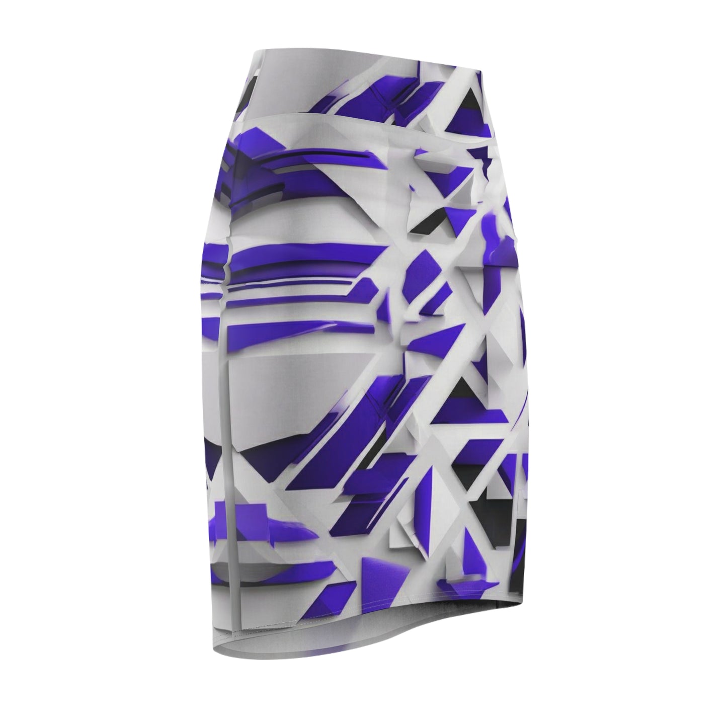 Generic Brand Blue Aztec Abstract Geometric Pencil Skirt Size XS-2XL