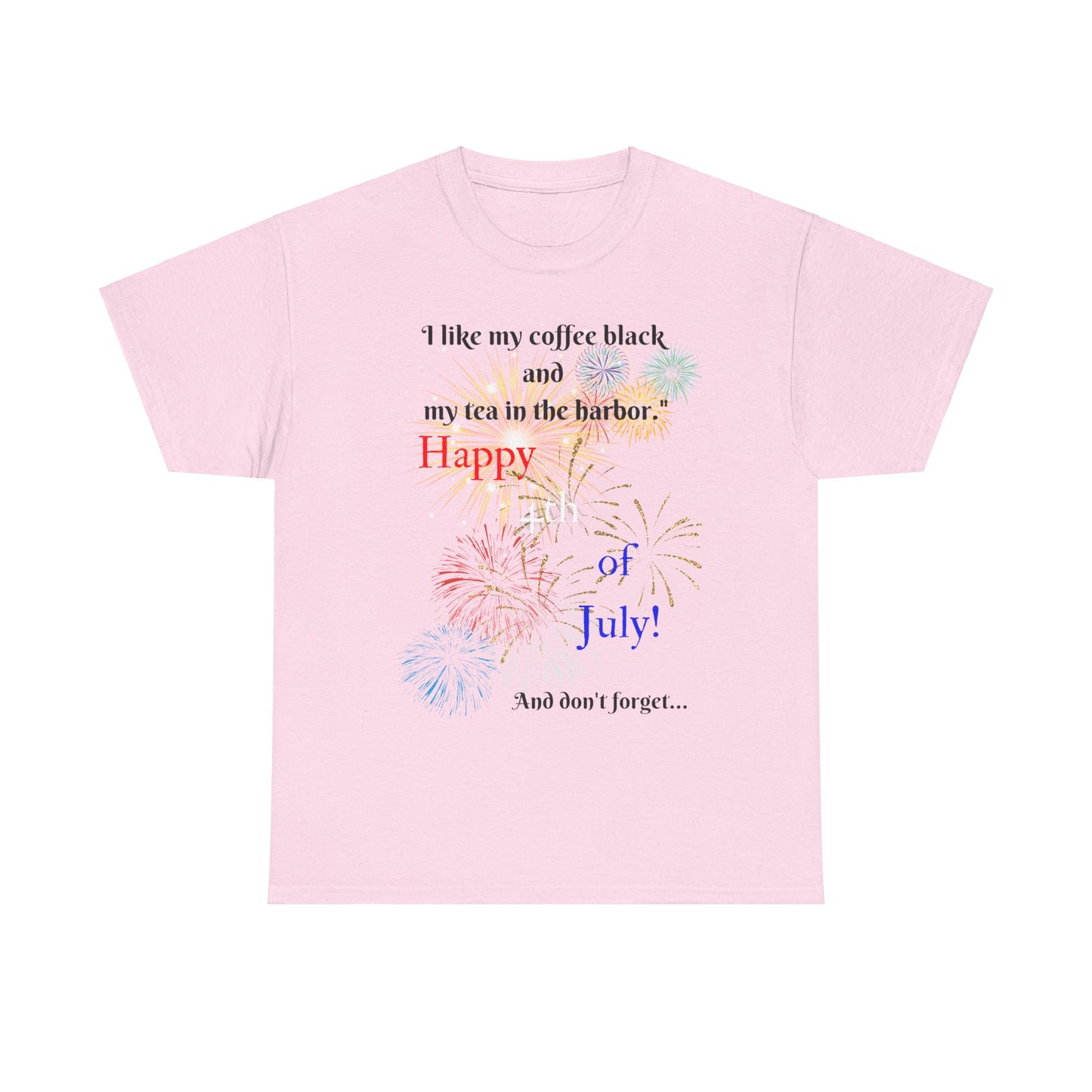 Coffee vs Tea and Liberty Unisex Shirt, Patriotic Celebration Apparel, Family Heavy Cotton Tee
