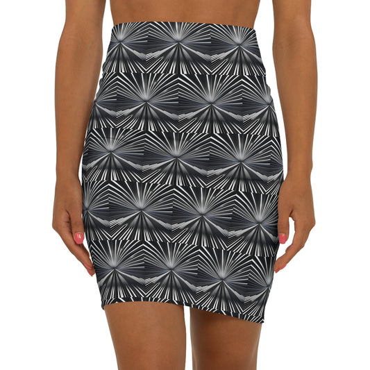 Women's Mid-Waist Pencil Skirt (AOP)
