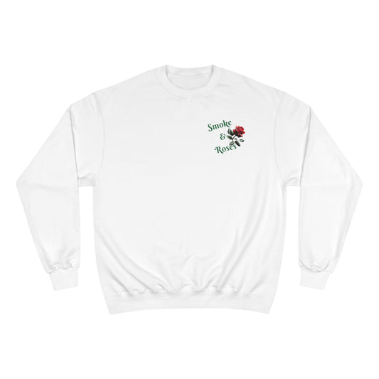 Smoke & Roses Champion Sweatshirt, Vintage Inspired Streetwear, Graphic Sweatshirt, Urban Fashion, Winter Fashion, Fall Clothing, Retro Clothing, Gift For Her, Holiday Gift, Gift For Him