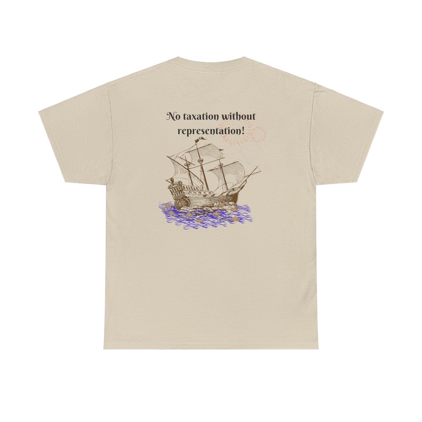 Coffee vs Tea and Liberty Unisex Shirt, Patriotic Celebration Apparel, Family Heavy Cotton Tee