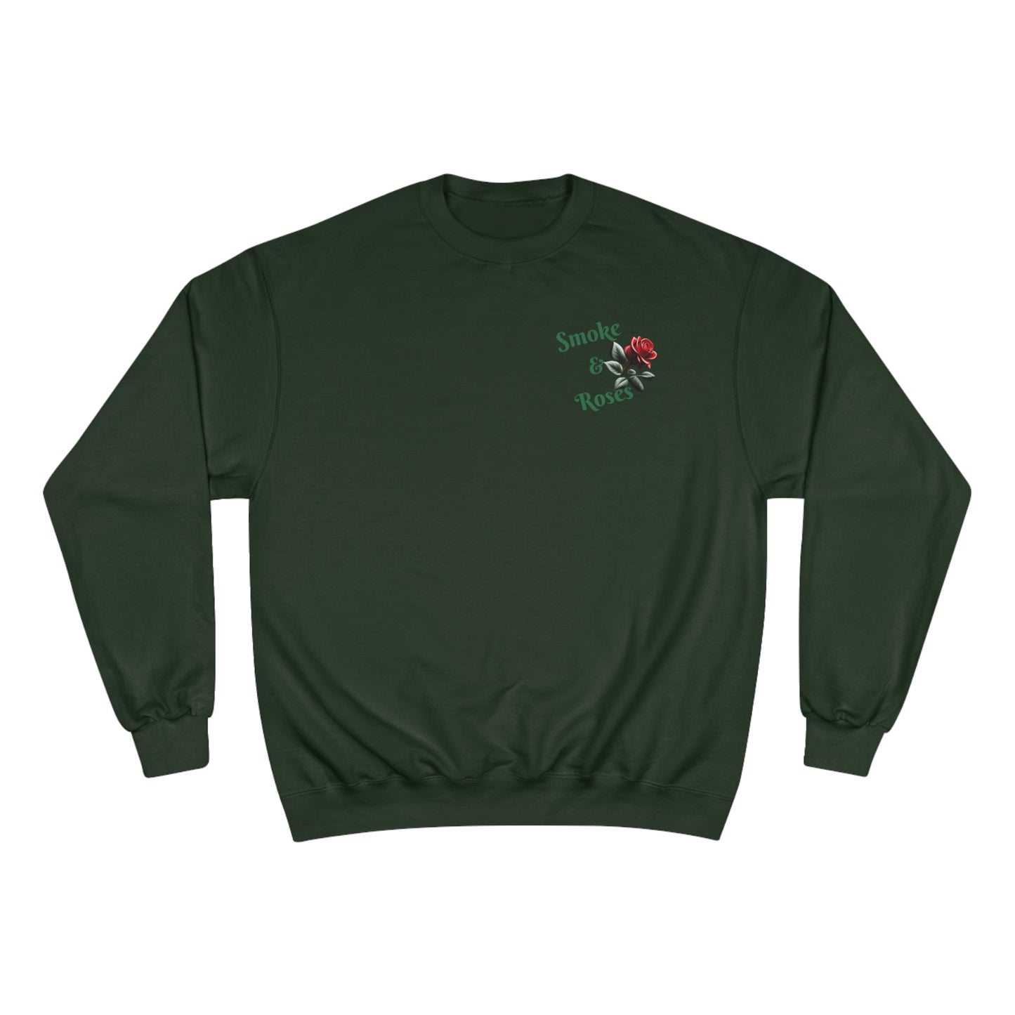 Smoke & Roses Champion Sweatshirt, Vintage Inspired Streetwear, Graphic Sweatshirt, Urban Fashion, Winter Fashion, Fall Clothing, Retro Clothing, Gift For Her, Holiday Gift, Gift For Him