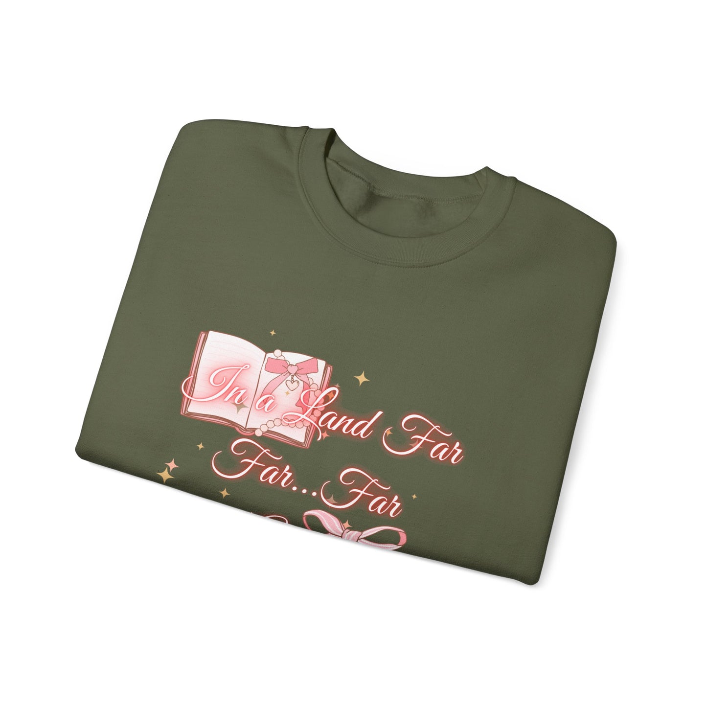 Far Away Fairytales Unisex Heavy Blend™ Crewneck Sweatshirt, Cozy Winter Wear, Fairytales Clothing, Storybook Fashion, Gift For Book Lovers
