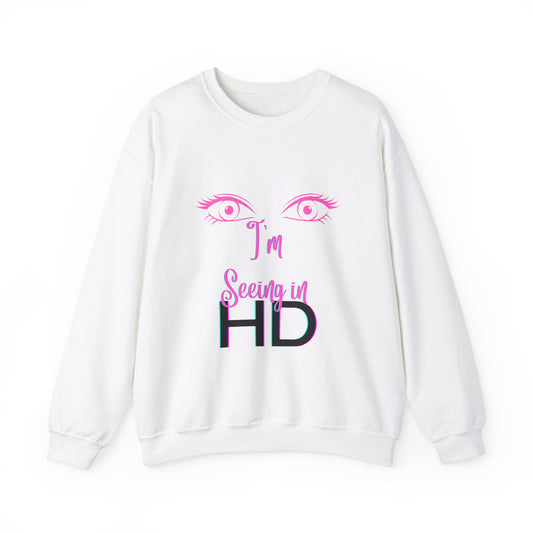 Seeing in HD Espresso Unisex Heavy Blend™ Crewneck Sweatshirt