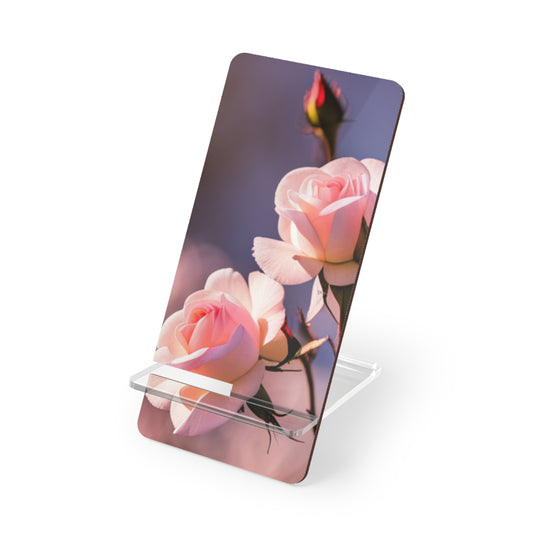 Pink Roses Mobile Display Stand for Smartphones