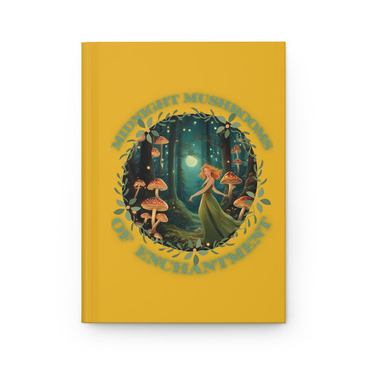 Hardcover Journal Midnight Mushroom Enchantment Matte Diary Notebook, Planner,