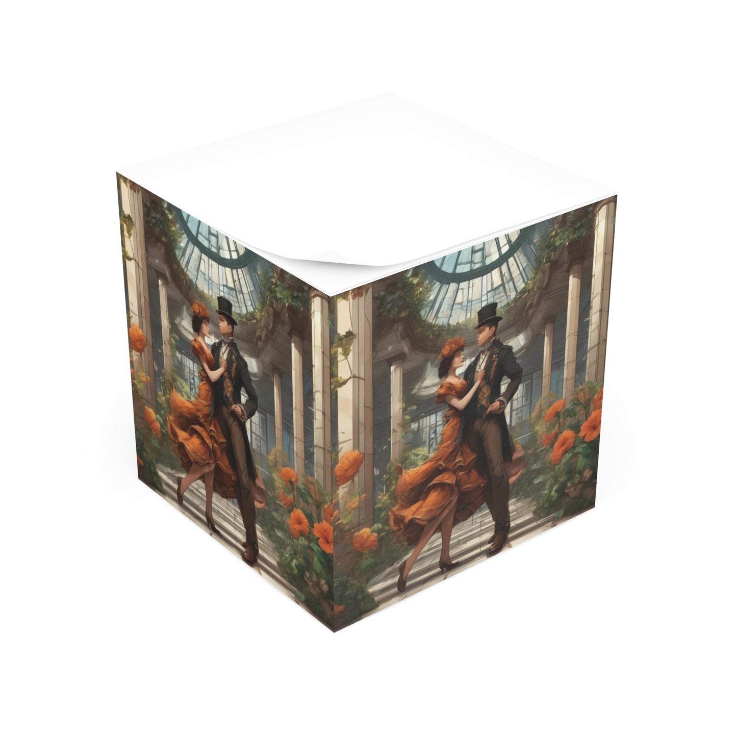 Atrium Couple Note Cube
