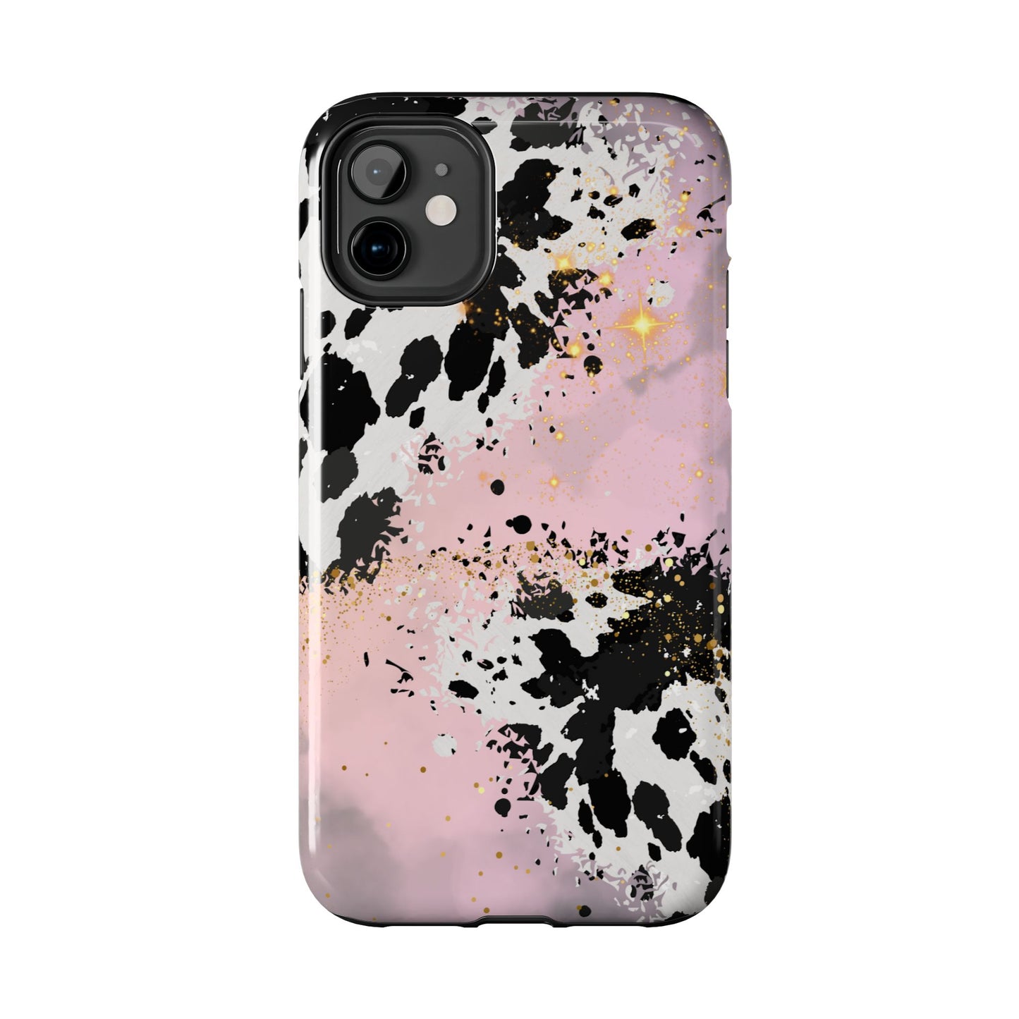 Pink Cow Print Tough Phone Case, Cute and Durable Phone Cover, Cute Phone Cover, Gift For Her, Phone Protection, Stylish Phone Accessory, Animal Print Phone Case, Cow Print Accessories