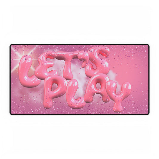 Pink Bubbled Desk Mat, Vibrant Colors, Non-Slip Base, 3 Sizes Available, Pink Desk Mat, Gamer Desk Mat, Desk Decor, Gift For Students