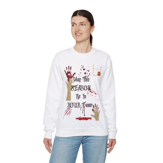 Halloween Favor Season Vampire Unisex Heavy Blend™ Crewneck Sweatshirt, Halloween Pinup, Vampire, Dark Academia Style, Pinup Style, Gothic Fashion