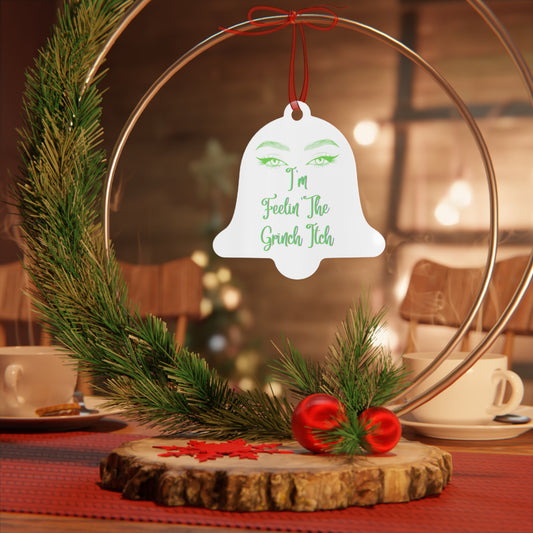 Grinch Itch Metal Ornaments - Perfect Gift for Christmas, Holiday Season, Festive Home Decor, Funny Christmas Ornament, Quirky Decoration